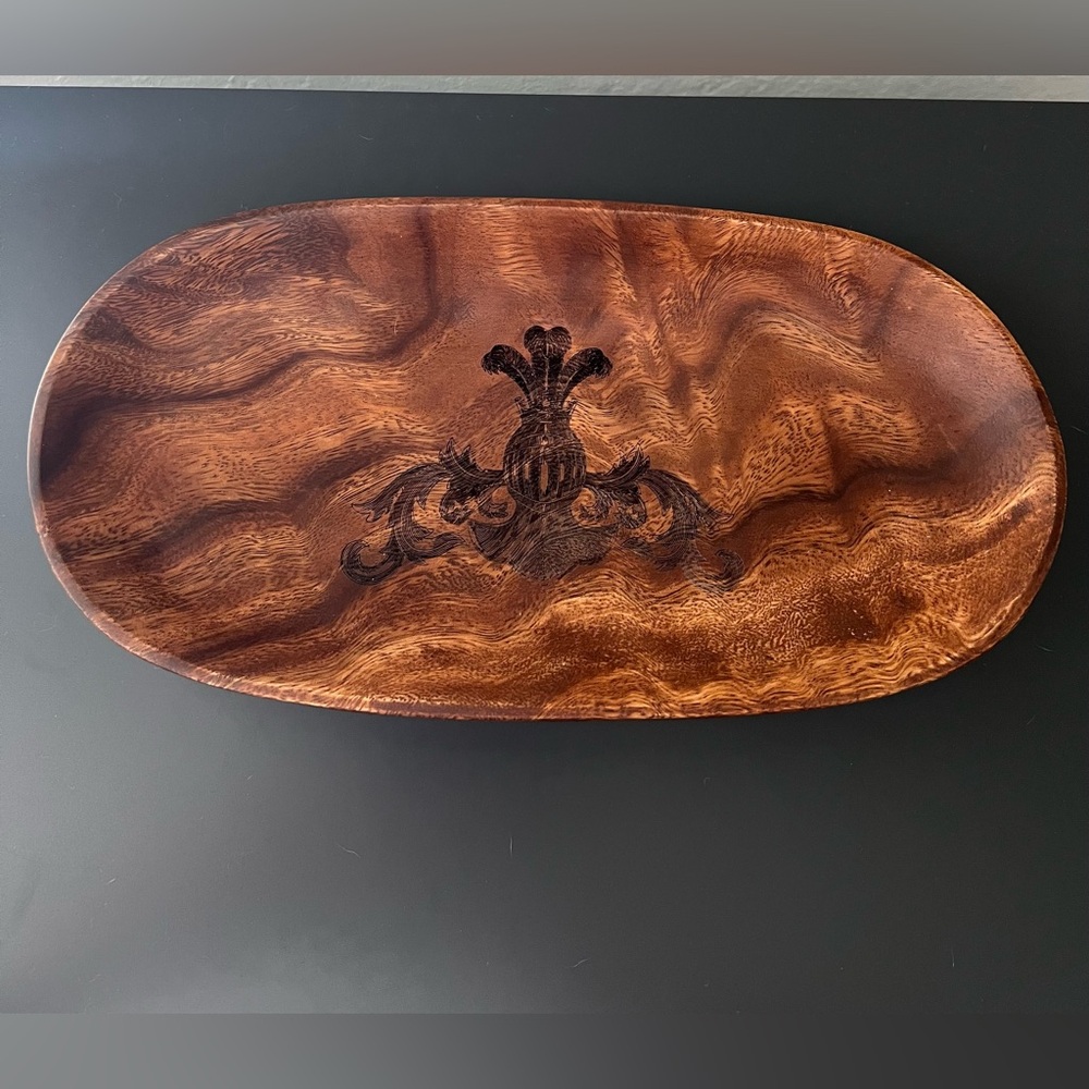 Knights Armor Engraved Wooden Tray